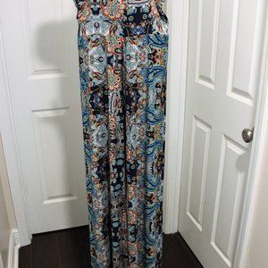 Cherish Wide Leg Paisley Pull on Pants